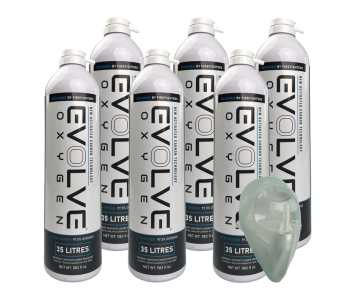 Evolve Oxygen 6x 35L + zuurstofmasker main product photo
