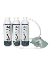 Evolve Oxygen 3x 22L + zuurstofmasker Evolve Oxygen 3x 22L + zuurstofmasker