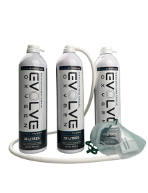 Evolve Oxygen zuurstof 35 liter 3 flessen met masker