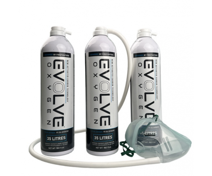 Evolve Oxygen 3x 35L + zuurstofmasker main product photo